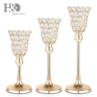 Set 3 Gold Crystals Tealight Holder For Wedding Dinner Table Display Lady Gifts 704619423686  382517675362